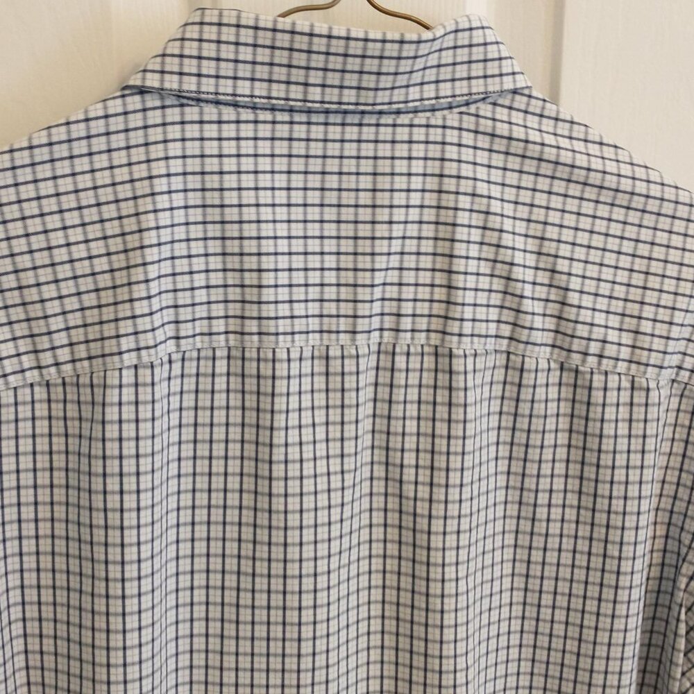Claiborne Long Sleeve Button Up Men's Shirt, Size Large (Slim), White/Blue - Picture 5 of 6